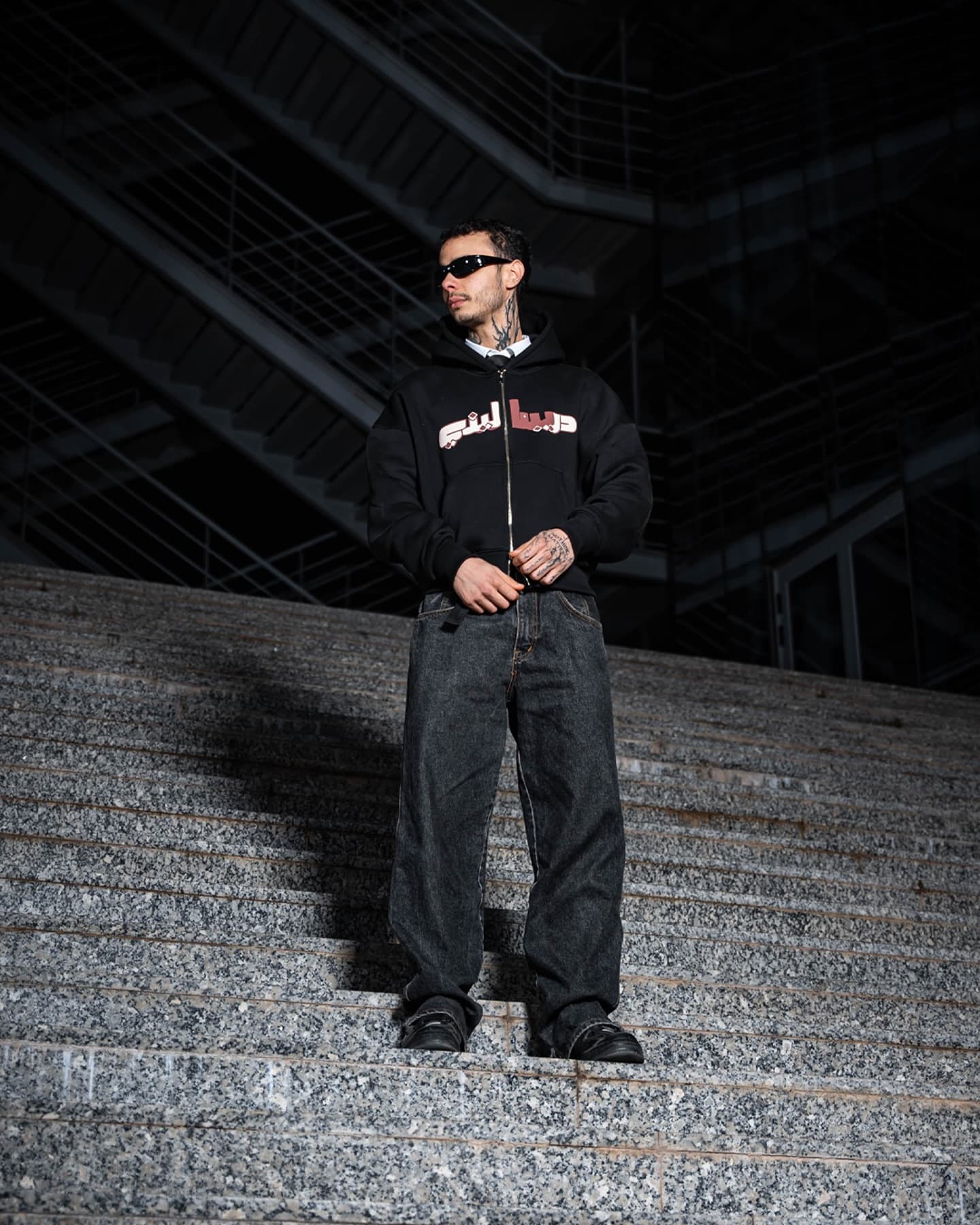 Black Signature Zip Hoodie, view 4