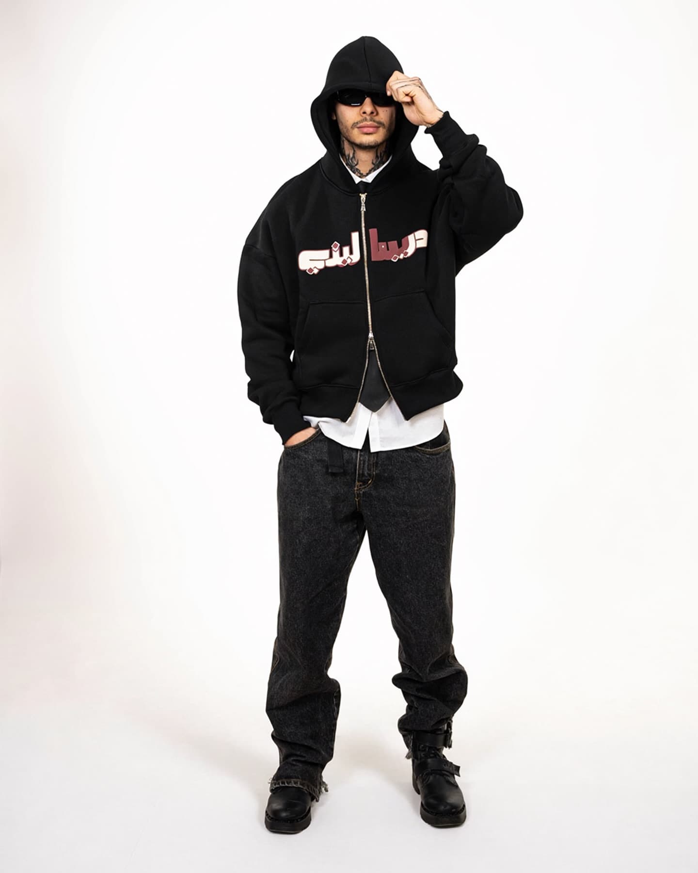 Black Signature Zip Hoodie, view 9