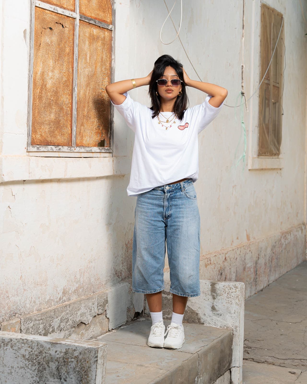 Dripnality’s Oversized Multi-Balaclavas White T-Shirt image 11