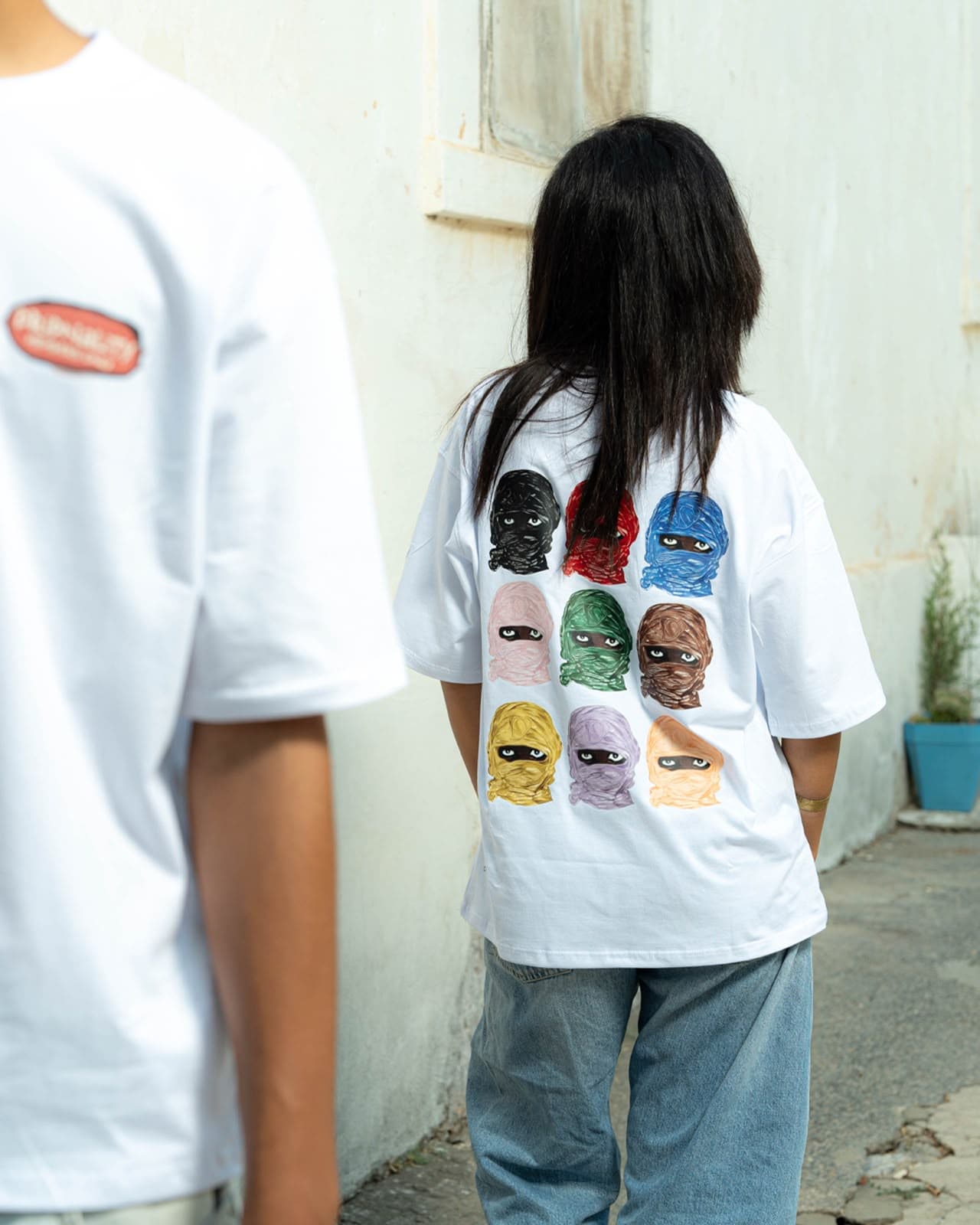 Dripnality’s Oversized Multi-Balaclavas White T-Shirt image 14